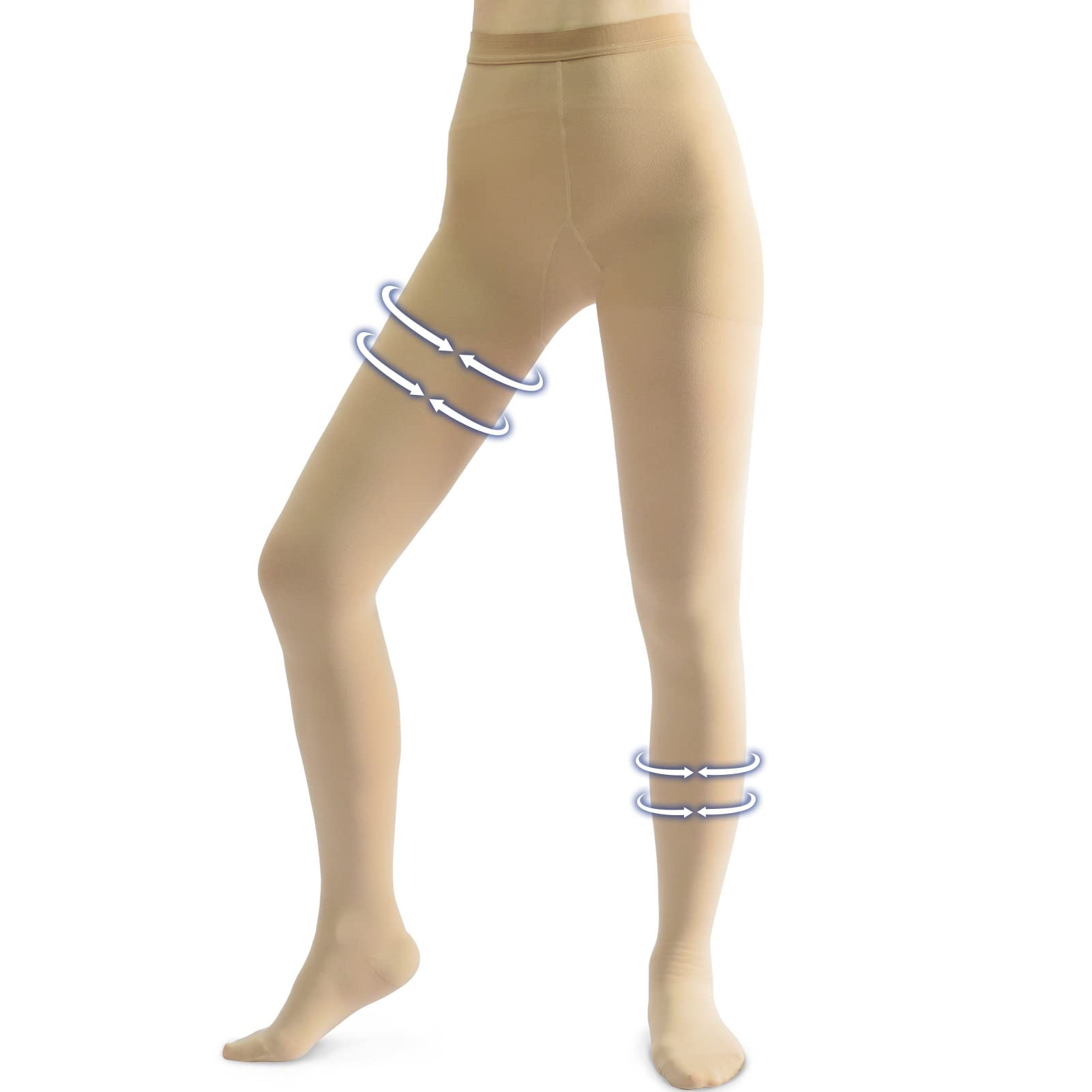 

Beister Компрессионный Компрессионный Градуированный Тонкий и Высоко Предотвращает Холод и Улучшает Ноги и Ягодицы и Поддерживает Долгую Работу Стоя и Длительные Перелеты бежевый