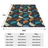 Ginkgo Biloba Flannel Blanket Super Warm Colorful Leaves Print Bedding Throws Winter Travel Office Bedroom Novelty Bedspread