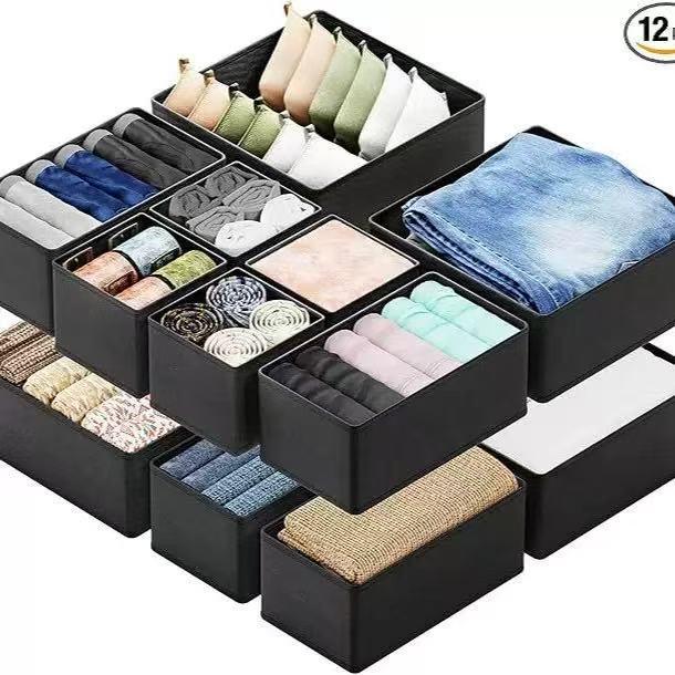 Foldable Underwear & Bra Drawer Organizer with Compartments