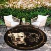 Cartoon Print Round Area Rug,Carpet Rug for Living Room Bedroom Sofa Playroom Decor,Non-slip Floor Mat