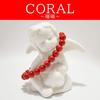 Natural Coral Red Coral 16cm [Omamori-do] Bracelet, Bracelet,