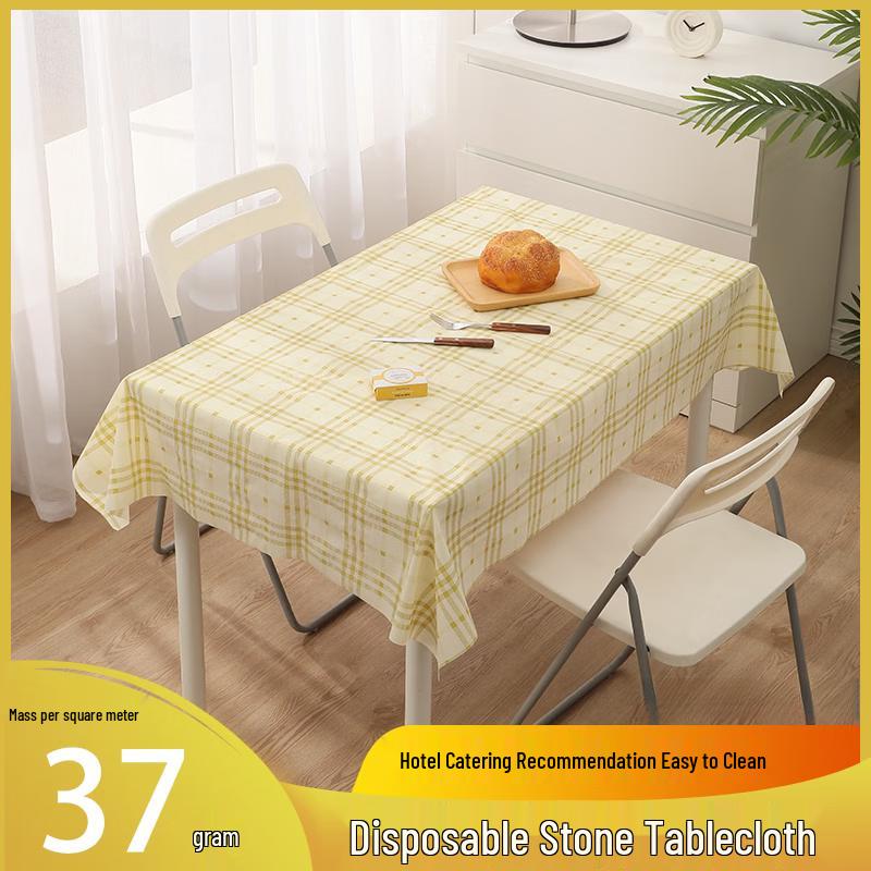 Extra Thick Stone Fabric Disposable Tablecloth