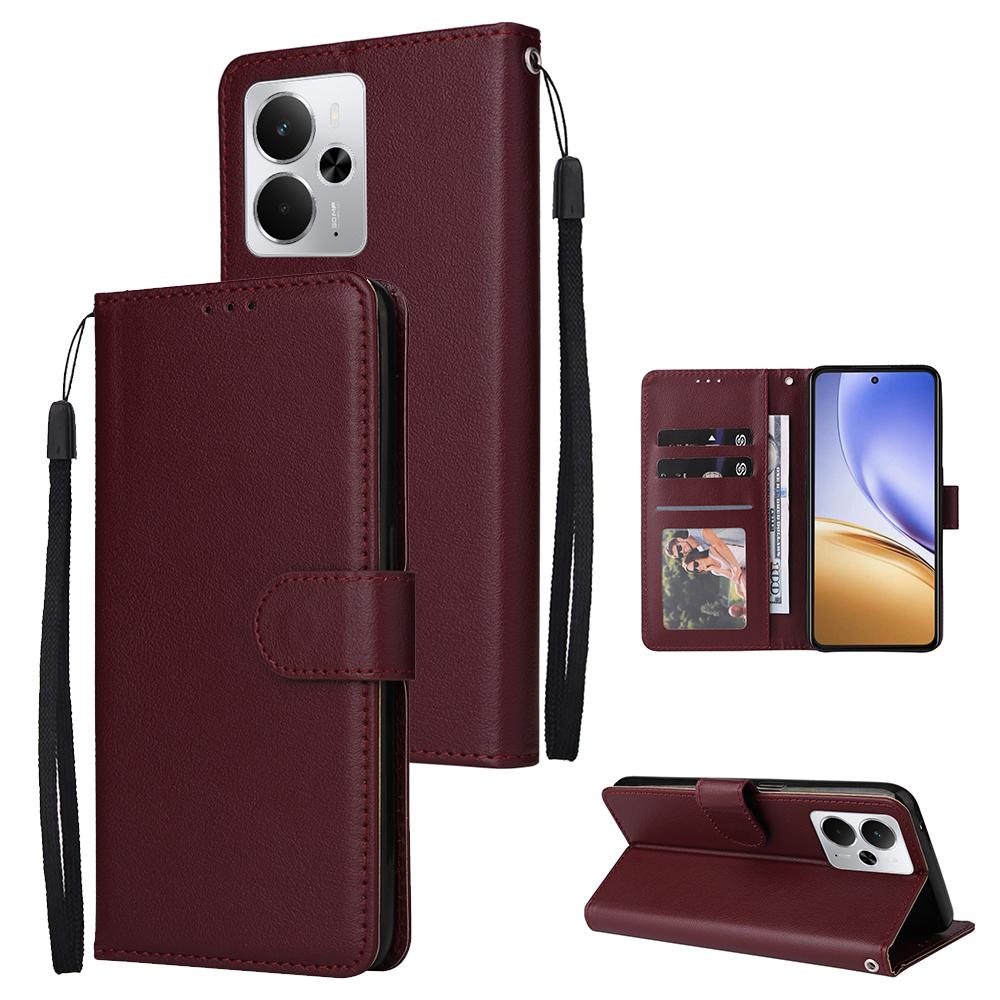 Phone Case For Realme 14 5G/Neo7x 5G/P3 5G/14T 5G ,Wallet Stand View PU Leather Cover with Wrist Strap