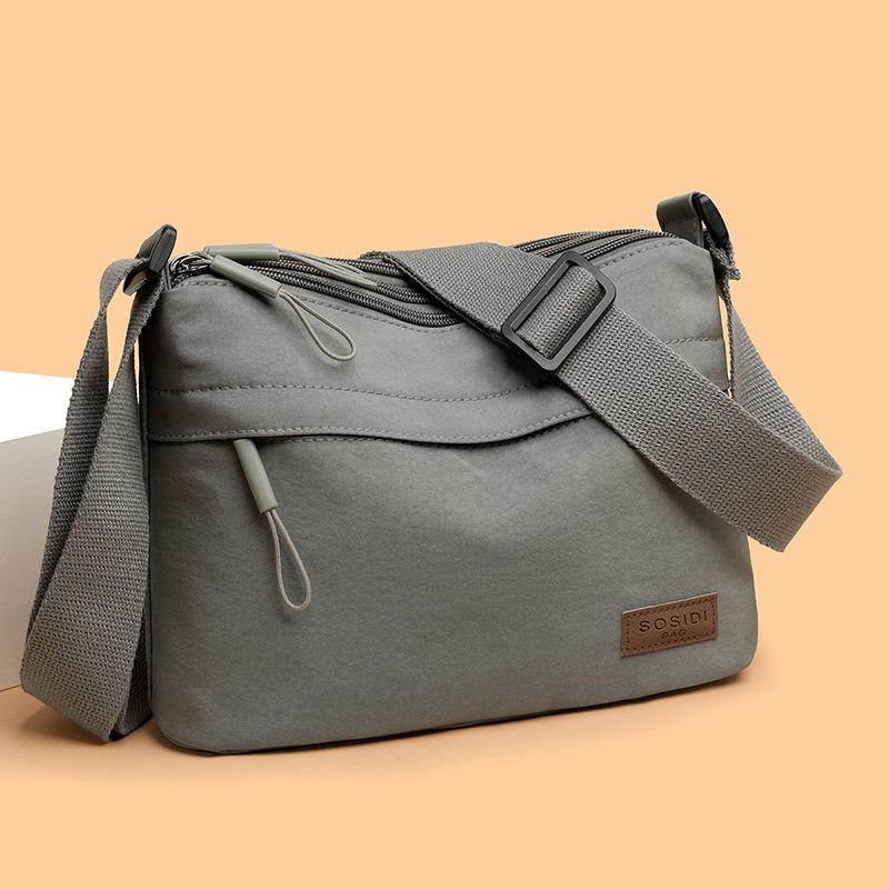 Lightweight Women's Nylon Waterproof Crossbody Bag - Casual, Multi-Layer, Portable, Fashionable Small Square Bag