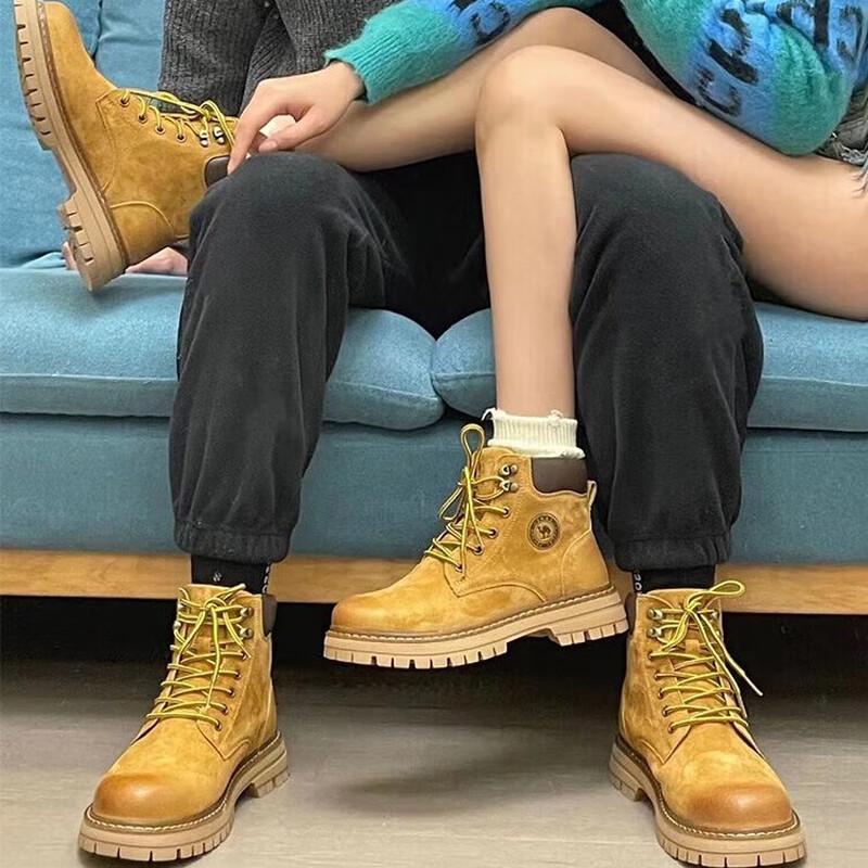 Camel Men's Retro Work Martin Boots