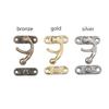 10Pcs Hasps With Screws Mini Clasps Lock Padlock Decorative Metal Latch For Wooden Box Leather Bag Jewelry Boxes Furniture