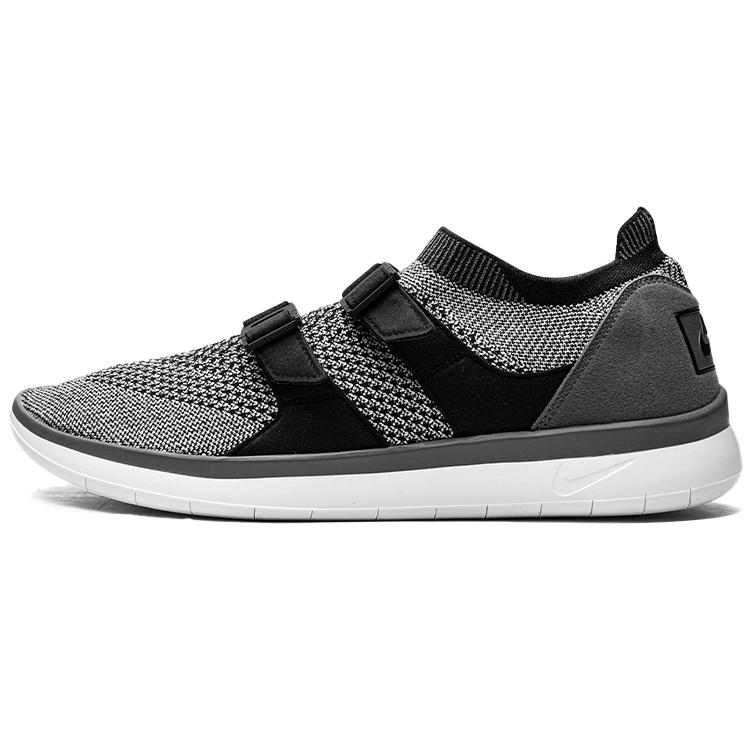 New Nike Air Sock Racer Flyknit 'White Black Dark Grey' 898022-100