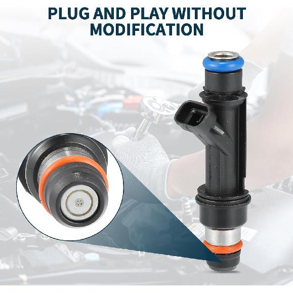 Fuel Injector for GMC Canyon Flow Matched No.12589465 | Fuel Injection Nozzle Black 1 Pcs