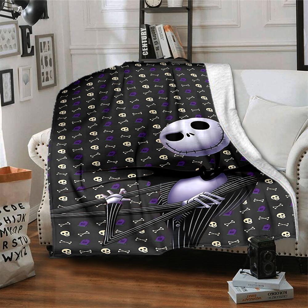 Nightmare Before Christmas Blanket Soft Throw Blanket For Home Bedroom Bed Sofa Travel Office Solid Christmas Blanket