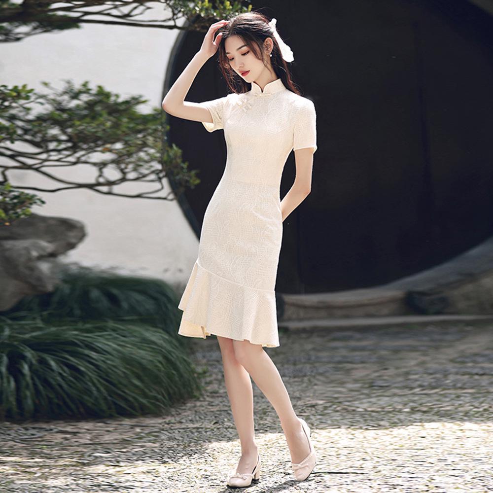 2025 Modern Retro Chinese Style Cheongsam Dress for Young Women