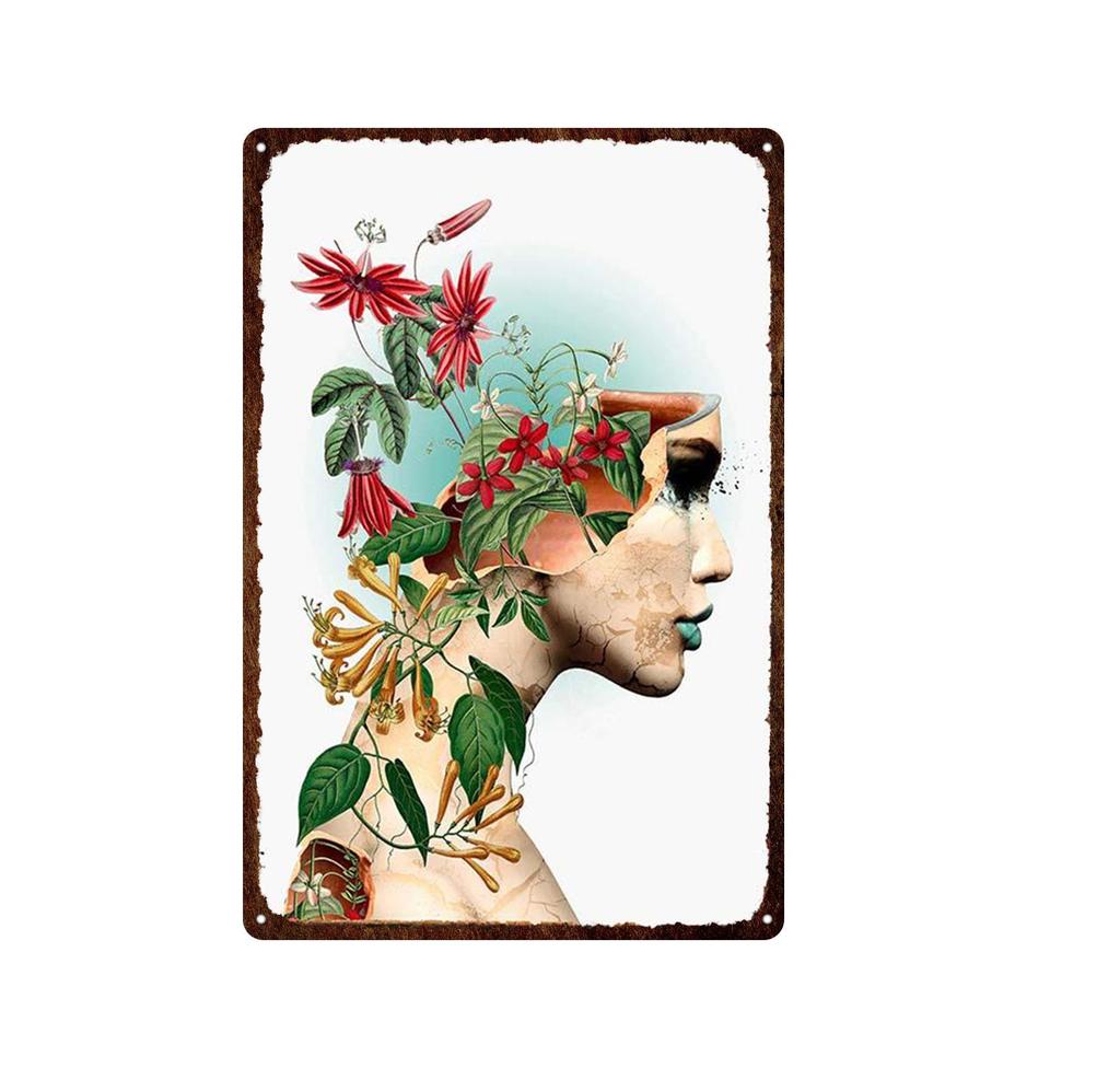 Skeleton Skull Metal Tin Signs Mexican Festival Day of The Dead Plaque Wall Painting Poster Party Shop Home Tattoo Parlors Decor