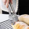 Thickened Stainless Steel Double-Tooth Food Tongs