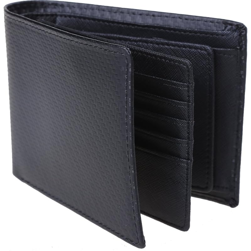 

[Legare] [Legale] carbon leather bifold wallet large capacity in Holds a lot of cards wallet men s ladies genuine leather 5 colors (with original