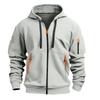 Übergroßer Reißverschluss Hoodie Herren Hoodies für Herren Herren Hoodie mit durchgehendem Reißverschluss und verstellbarem Kordelzug Hoodies für Herren