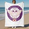 1pc Owl Envelope Night Outdoor Flannel Throw Blanket All Season Soft Warmth,Home Decor 1031185