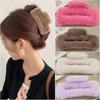 Gheare de păr de pluș de iarnă Agrafe de păr acrilice elegante Agrafă de păr din blană artificială Barrette Accesorii de păr pentru femei și fete