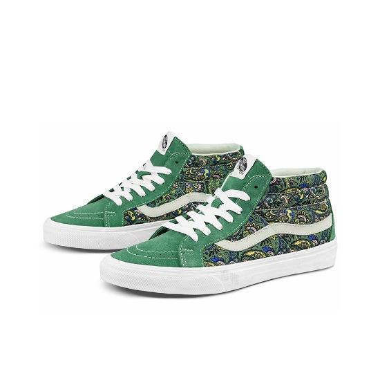Vans Sk8-Mid Reissue  Paisley - Hedge Green  VN0A391F6TM Мужская обувь EU 36