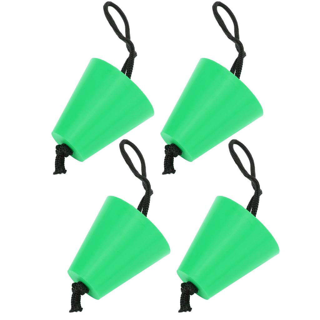 4pcs Scupper Plug Kit with Lanyard Flexible Silicone Drain Holes Stopper Bung   for Kayaks Canoes