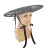 Cultural Theme Black Hat with Ancient Design in Polyester Fabric Hollow Woven Hat for Costume Event and Daily Fashion