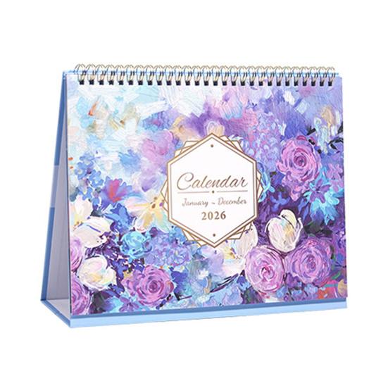 2026 Desk Calendar Standing Flip Desktop Calendar with Twin-Wire Binding Jan 2026 - Dec 2026 12 Monthly Planner for Home Office School