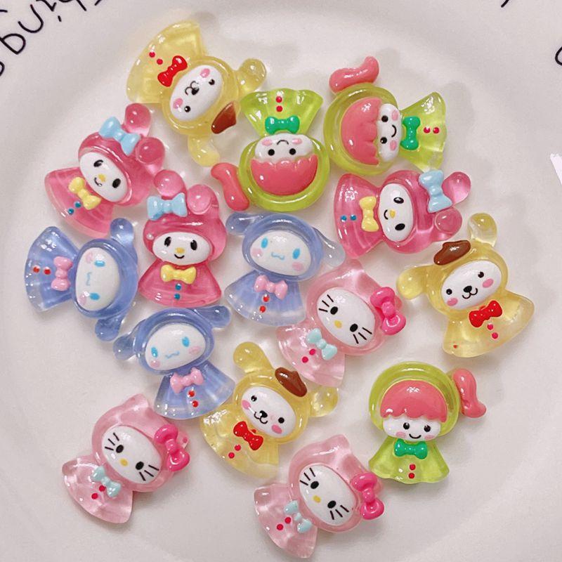New Cartoon Cape Bunny Resin Accessories For Diy Cream Glue Phone Case Hairpin Cup Shoes Material Plastic/resin Material