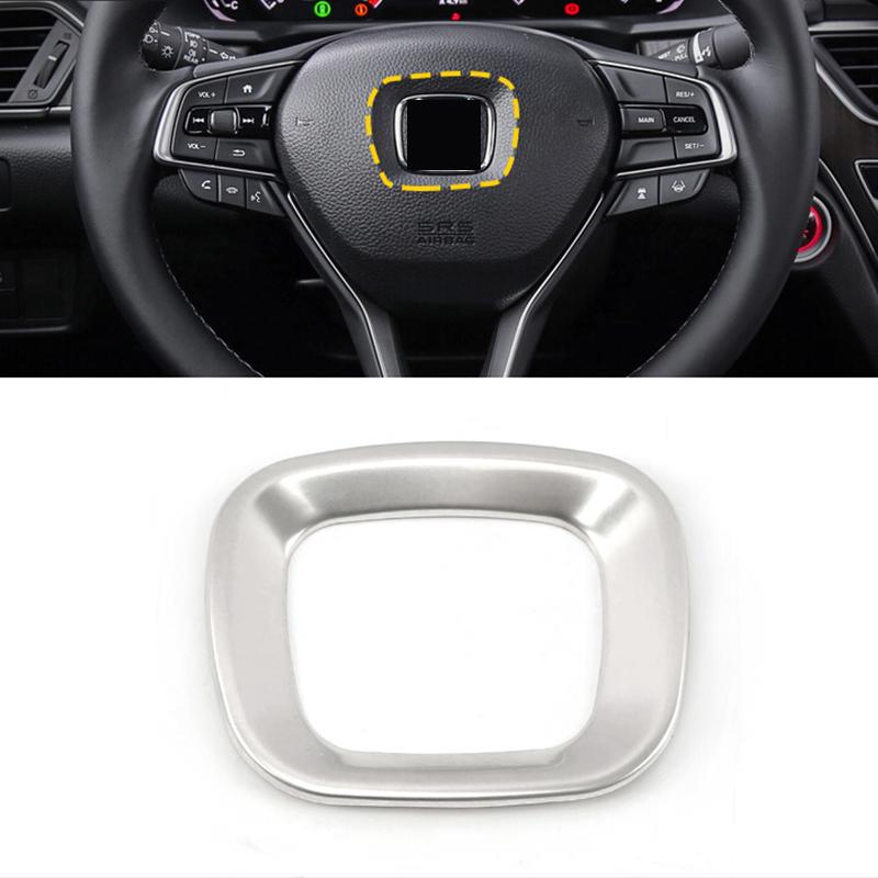 For Honda Insight 2018  Stainless Steel Car Steering Wheel Logo Decoration Cover Trim Auto Styling 3