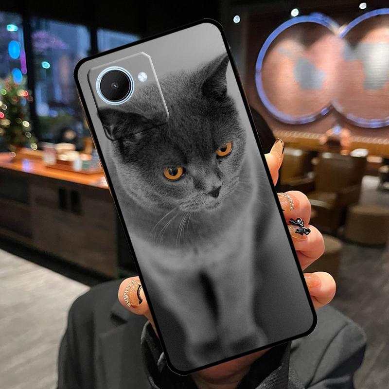 British Shorthair Cat Case For Realme 11 Pro Plus 15 14 13 12 GT7 Pro GT6 C55 C51 C53 C35 C33 C61 C65 C67 C71 C75