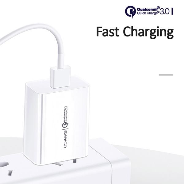 USAMS Land. Network. 1Xusb T22 18W 3A Qc3.0(OnlyHead) Fast Charging White/White Cc83Tc01 (Us-Cc083)