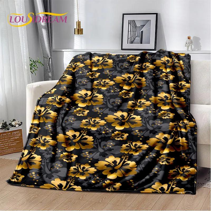 Plantain Leaf Tropical Plant Leaf Soft Plush Blanket,Flannel Blanket Throw Blanket for Living Room Bedroom Bed Sofa Picnic Cover