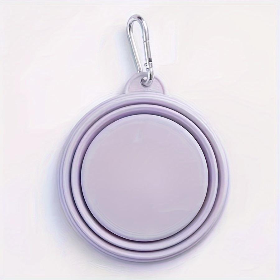 Hanging Dog Pet Folding Silicone Bowl Outdoor Travel Portable Food Water Container Feeding Tray Bowl Macaron Color Pet Supplies
