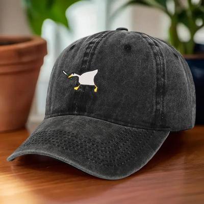 Boné de Basebol Bordado Com Padrão de Ganso Para Unissexo Casual e Fashionável Estilo Urbano Boné Bico de Pato