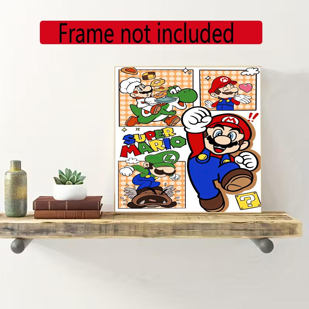 Mario 5D Diy Diamond Painting Round Diamond Mosaic Suitable For Beginners Diamond Painting Rhinestones Gift Frameless