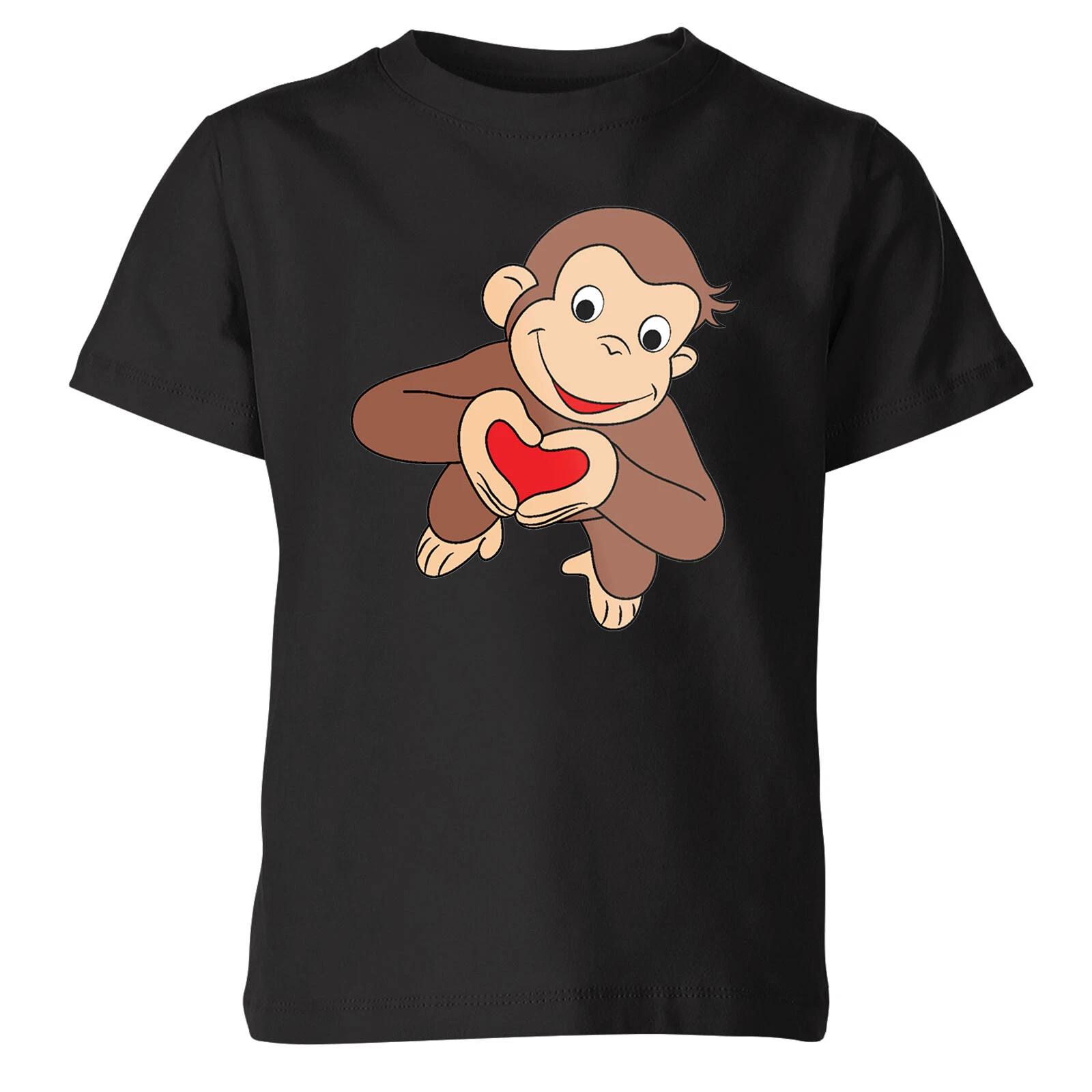 Monkey Is All Heart Funny Animal Graphic Boys Girls kids T Shirt 140