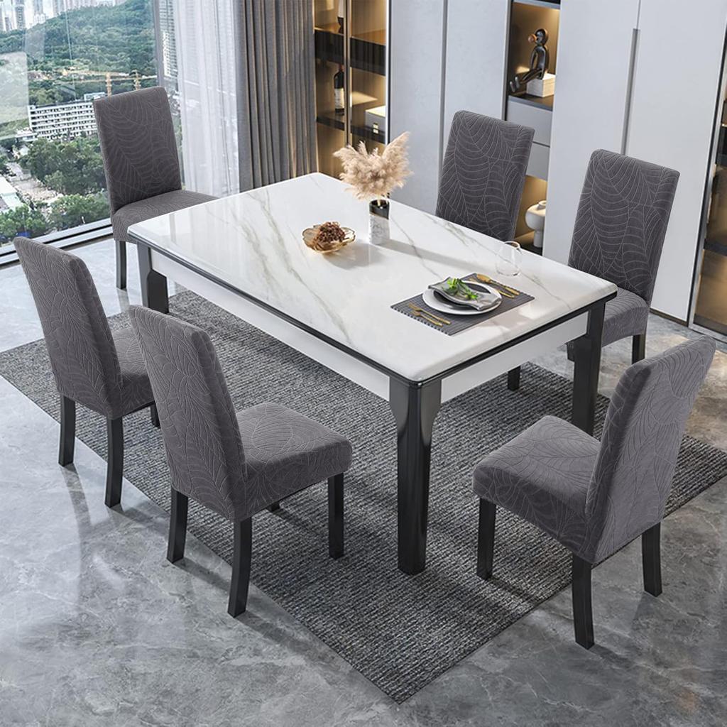 100% Waterproof Chair Covers for Dining Room, Stretch Parson Chair Slipcovers for Chairs, Washable Chair Protectors for Kitchen, Hotel, Restaurant