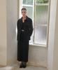 Eonmyuteu Semi Low Waisted Maxi Wool Skirt (Black)