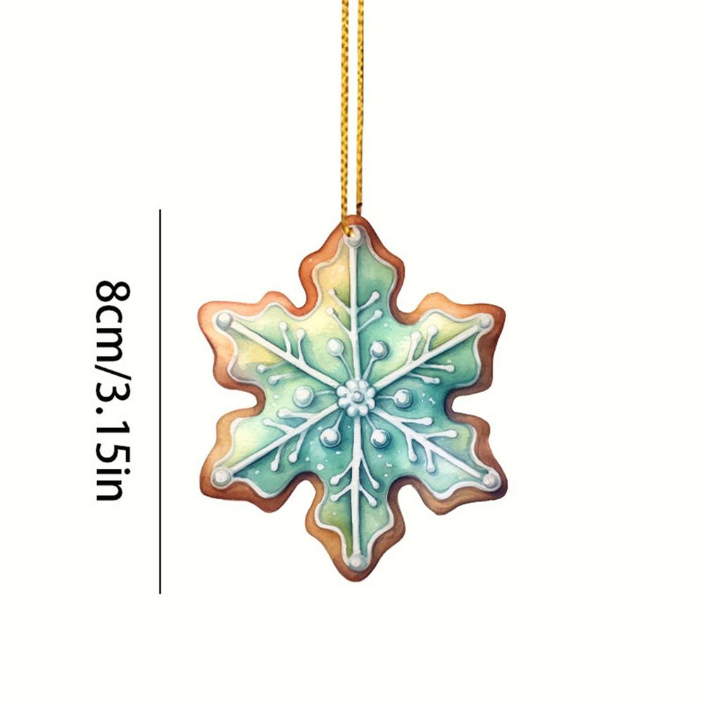 

Christmas Ornaments 2d Flat Acrylic Pendant Snowman Christmas Hangable Decorations For Tree Holiday Party Supplies Home Kitchen