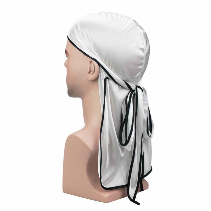Unisex Long Tail Scorpion Pirate Silk Satin Cap Elastic Head Cap Chemotherapy Hat Hair Accessories