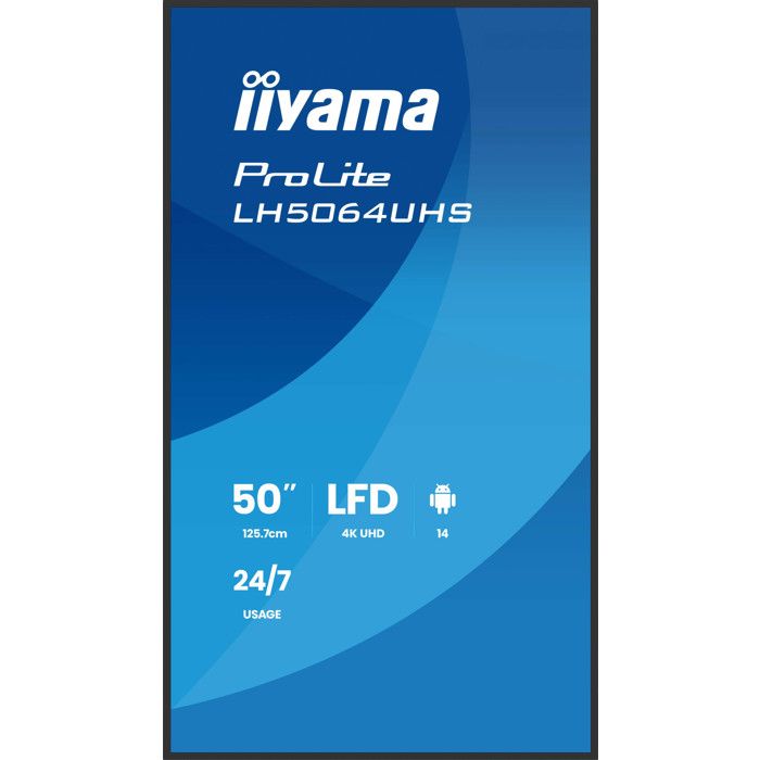 Iiyama LH6564UHS-B1AG Pannello Segnaletica Digitale 65" 4K Ultra HD Android Nero