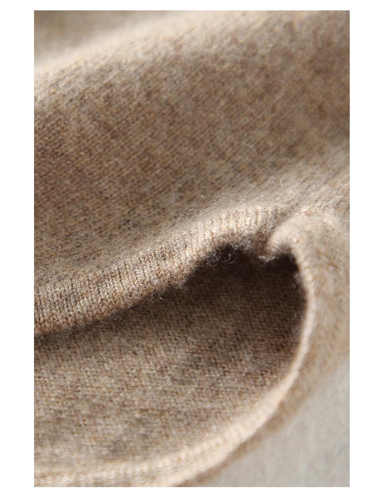 2023 Autumn/Winter Women's Polo Collar Cashmere Cardigan: Slimming, Fashionable, Loose-Fit, Long Sleeve Sweater