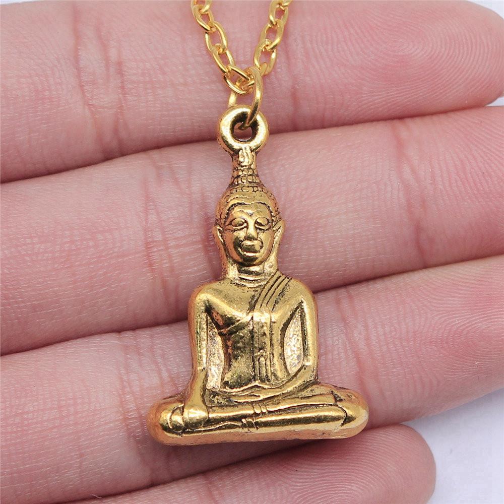 Amuletă talisman de culoare aurie, colier cu lanț lung de 45 cm sau 70 cm, bijuterii feminine, aniversare de nuntă, etnice pentru tine