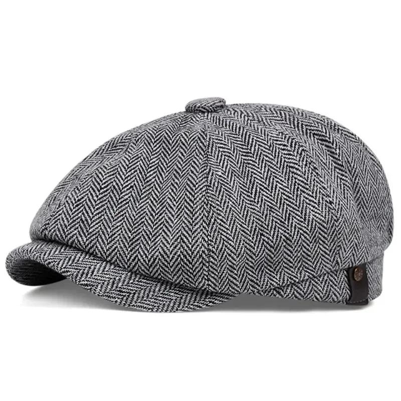 Winter Men Casual Newsboy Hat Gentleman cap Retro BeretHats Wild Casual Hats Unisex Wild Octagonal Capfor Men Street Caps Gorras