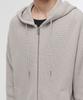 MUSINSA STANDARD Ribbed Knit Hooded Zip-Up [Dusty Cream]