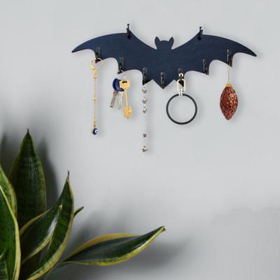 Aufbewahrungshaken, Halloween-Wanddekoration, stark belastbar, einfach zu installierende Wandhalterung, Fledermausförmiger Schmuckaufhänger, Haken für Party-Ornament