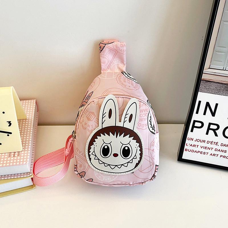Eyecatching And Stylish Nylon Childrens Chest Bag Featuring Playful Cartoon Designs In Colors Various
