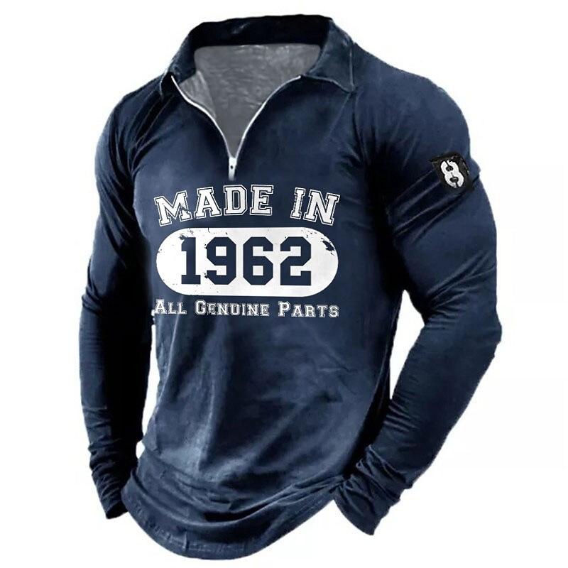 New POLO Shirt Zip Long-sleeved Lapel Men's Sweatshirt Casual Tops Tide