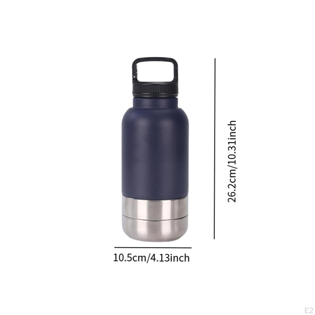 Dog Water Bottle with Handle And 2 Bowls for Food Travel