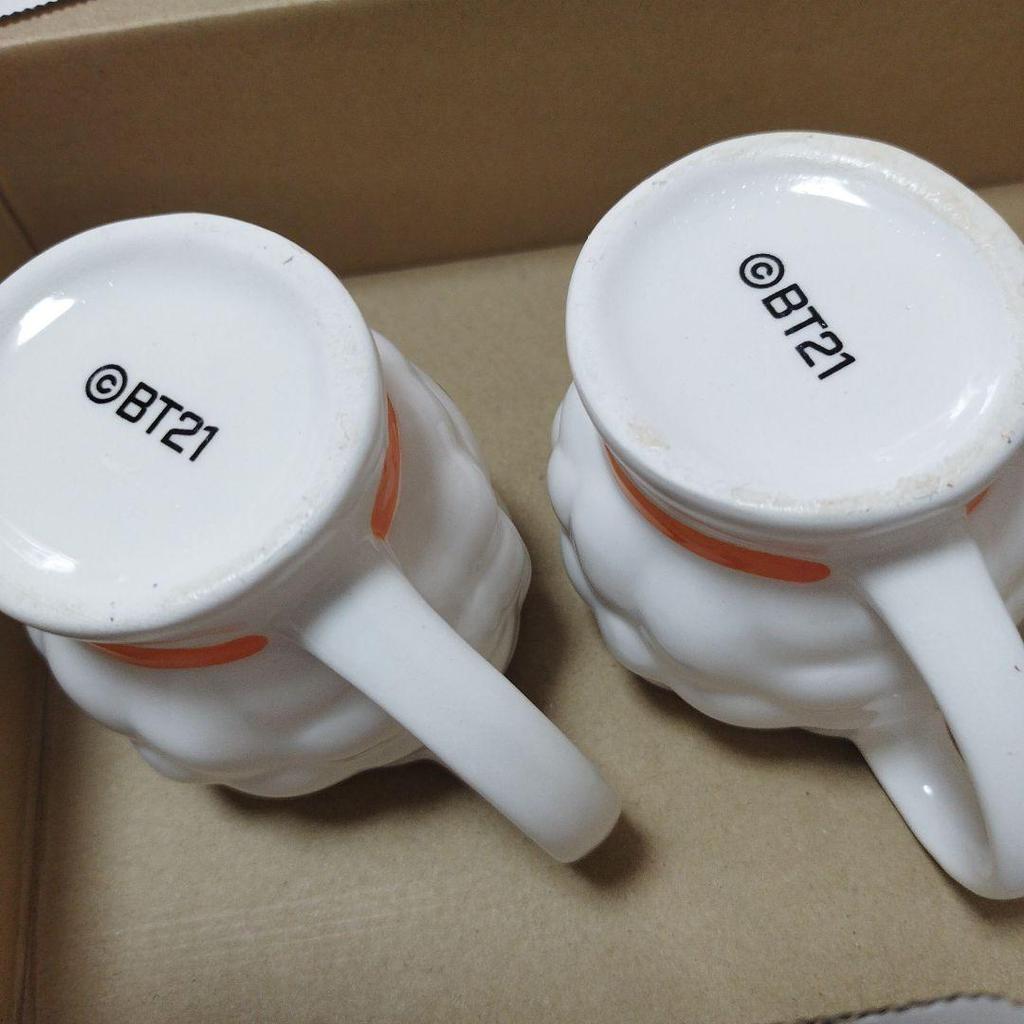 [USED] BT21 BTS Die-Cut Mug RJ 2 pieces