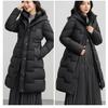 Down Padded Jacket Women's Winter Thickened Tooling Padded Jacket Art Long Style