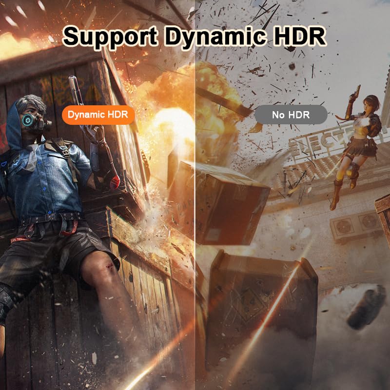 16K HDMI 2.2 Cable 80Gbps Certified Ultra High Speed 16K@60Hz 8K@120Hz 4K@480Hz HDMI Cord Support HDR, HDCP DSC 1.2a FreeSync G-Sync Gaming Monitor