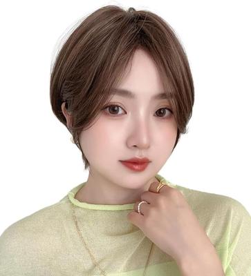 Wig Short Bob Full Wig Short Bob Wig Wig Black Hair [Brightlara] Women's Men's tf1754-UB